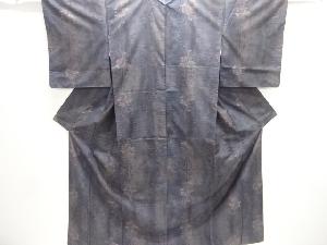 花模様織り出し本場泥大島紬着物(9マルキ)